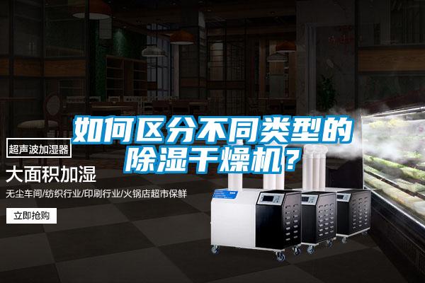 如何區分不同類型的除濕干燥機？