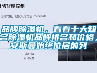 企業(yè)新聞品牌除濕機，看看十大知名除濕機品牌排名和價格，安斯曼始終位居前列