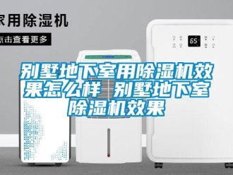 企業(yè)新聞別墅地下室用除濕機效果怎么樣 別墅地下室除濕機效果