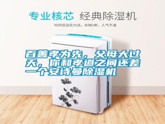 行業新聞百善孝為先，父母大過天，你和孝道之間還差一個安詩曼除濕機