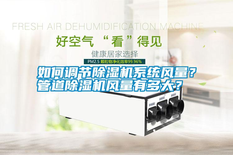 如何調節除濕機系統風量？管道除濕機風量有多大？