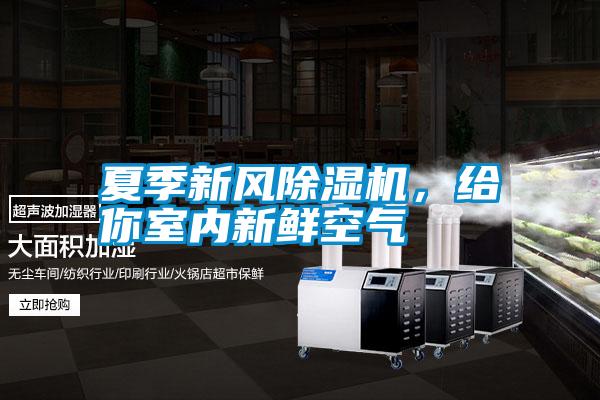 夏季新風除濕機，給你室內新鮮空氣