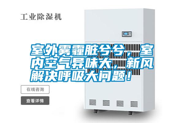室外霧霾臟兮兮，室內空氣異味大，新風解決呼吸大問題！