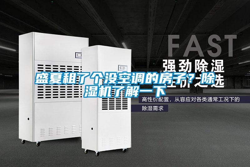 盛夏租了個沒空調的房子？除濕機了解一下