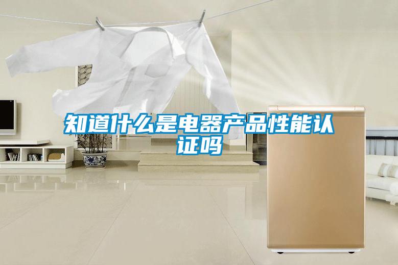 知道什么是電器產(chǎn)品性能認(rèn)證嗎