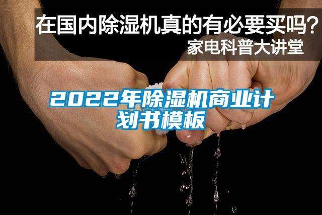 2022年除濕機商業計劃書模板