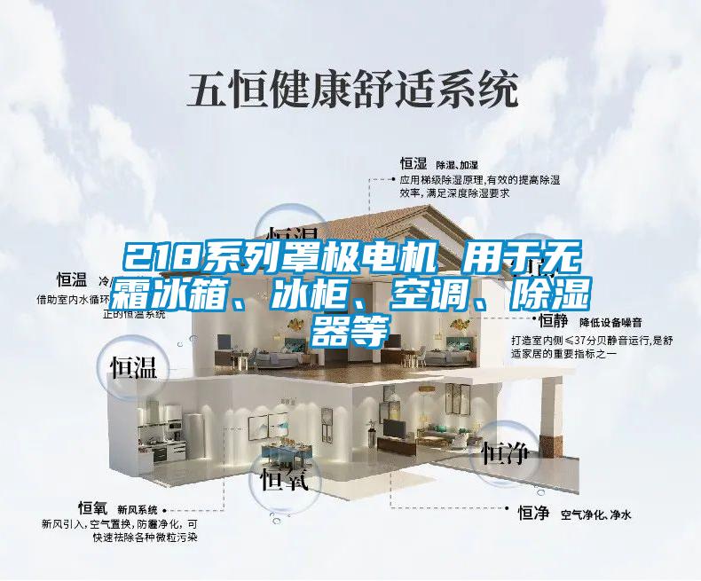 218系列罩極電機 用于無霜冰箱、冰柜、空調、除濕器等