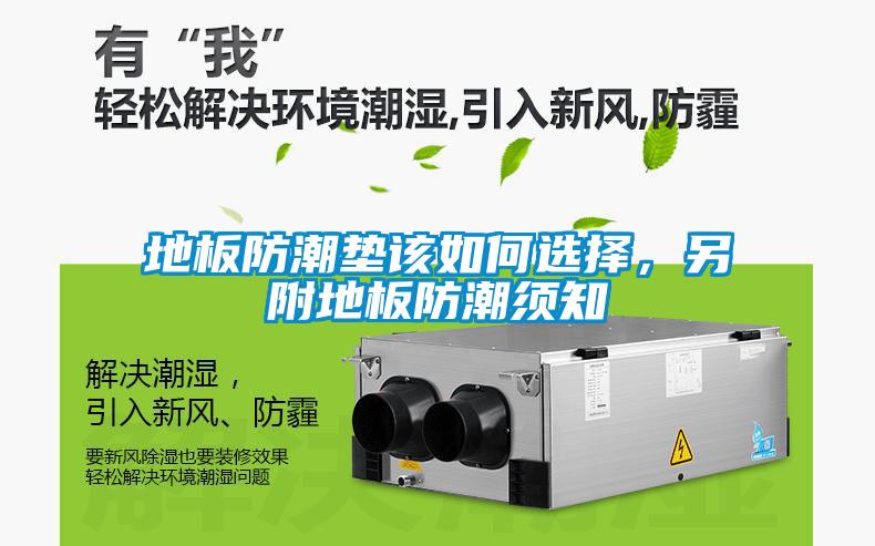 地板防潮墊該如何選擇，另附地板防潮須知