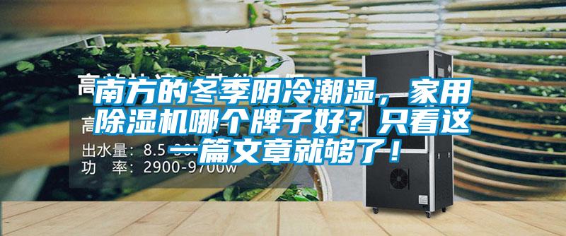 南方的冬季陰冷潮濕，家用除濕機哪個牌子好？只看這一篇文章就夠了！