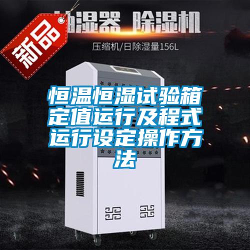 恒溫恒濕試驗箱定值運行及程式運行設定操作方法