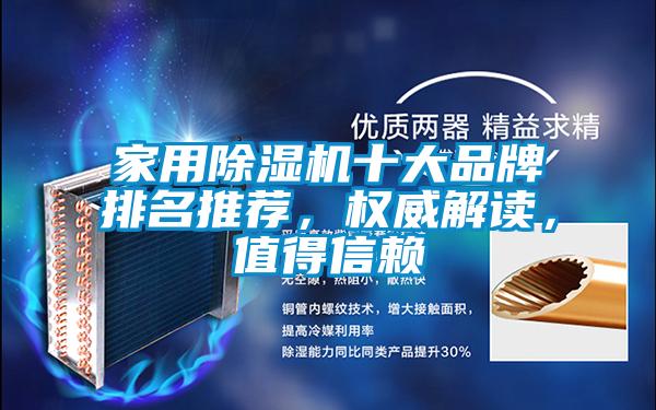 家用除濕機十大品牌排名推薦，權威解讀，值得信賴