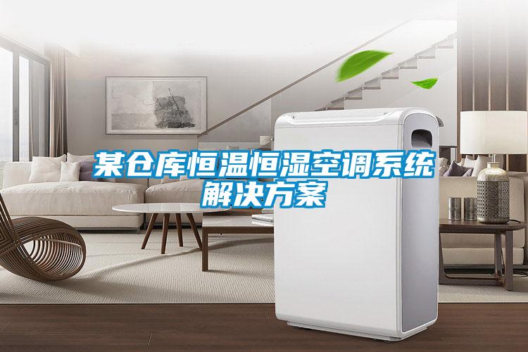某倉庫恒溫恒濕空調系統解決方案