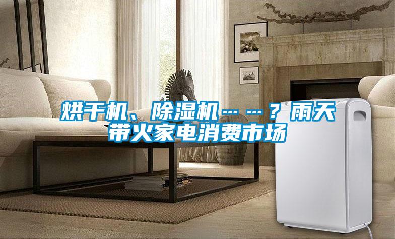 烘干機、除濕機……？雨天帶火家電消費市場