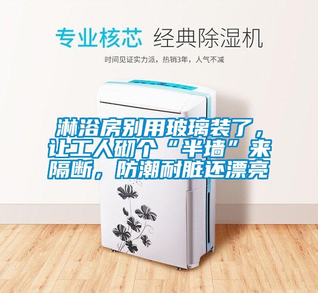 淋浴房別用玻璃裝了，讓工人砌個(gè)“半墻”來(lái)隔斷，防潮耐臟還漂亮