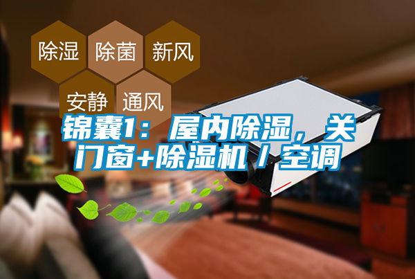 錦囊1：屋內除濕，關門窗+除濕機／空調