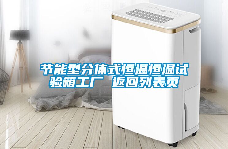 節能型分體式恒溫恒濕試驗箱工廠 返回列表頁