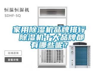 企業新聞家用除濕機品牌排行 除濕機十大品牌都有哪些呢？