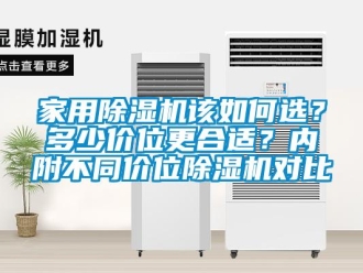 常見問題家用除濕機該如何選？多少價位更合適？內附不同價位除濕機對比