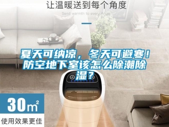 企業新聞夏天可納涼，冬天可避寒！防空地下室該怎么除潮除濕？